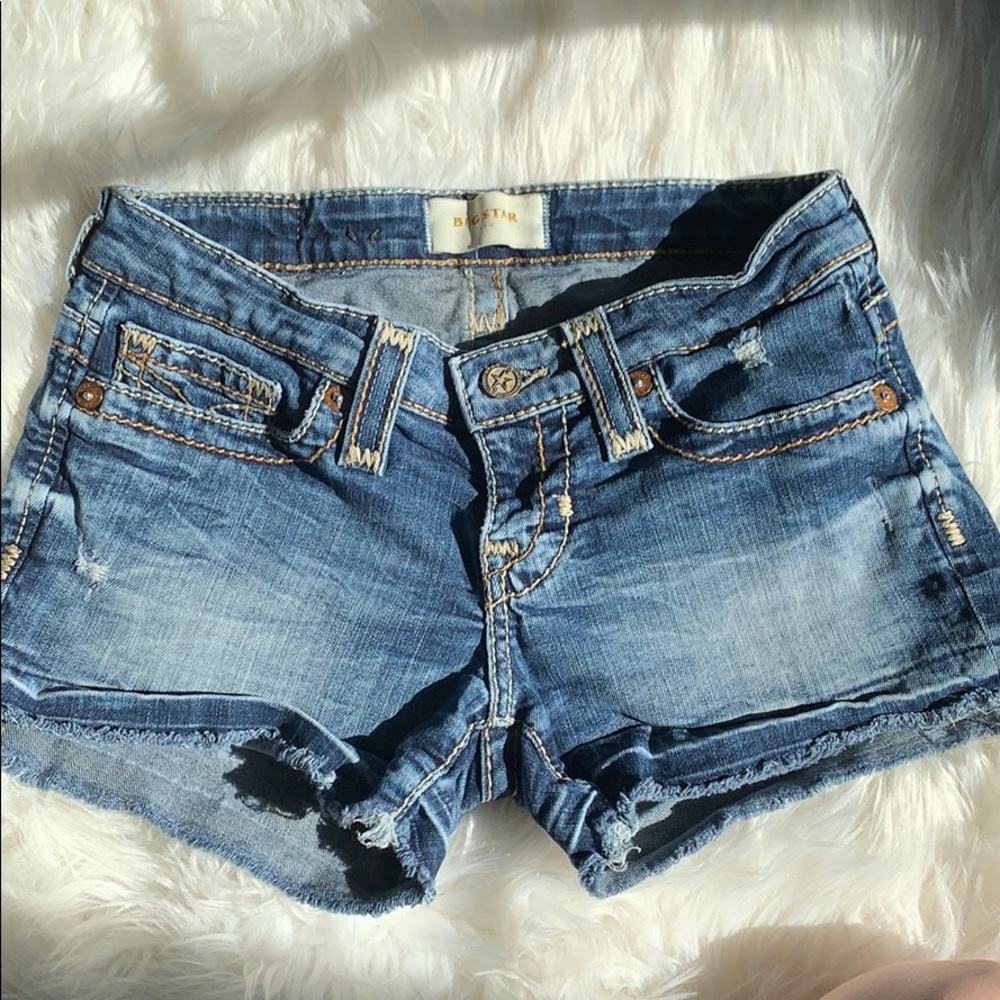 Big Star Liv Jean Shorts low rise 25 favorite blue